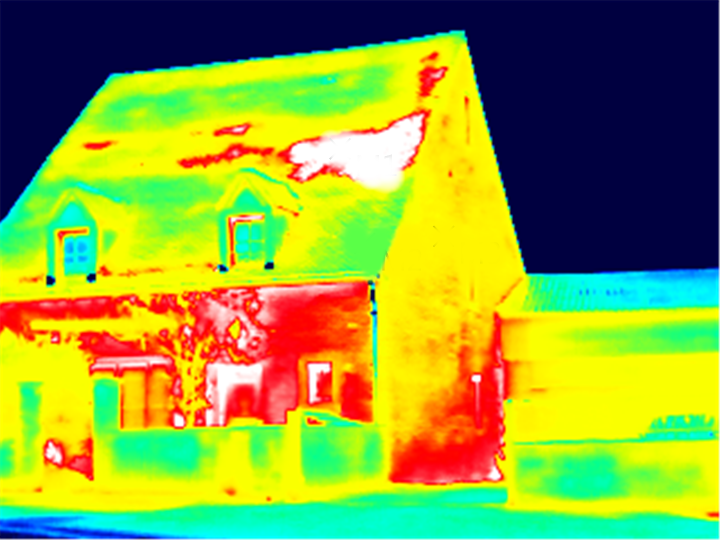 photo thermique d'une maison